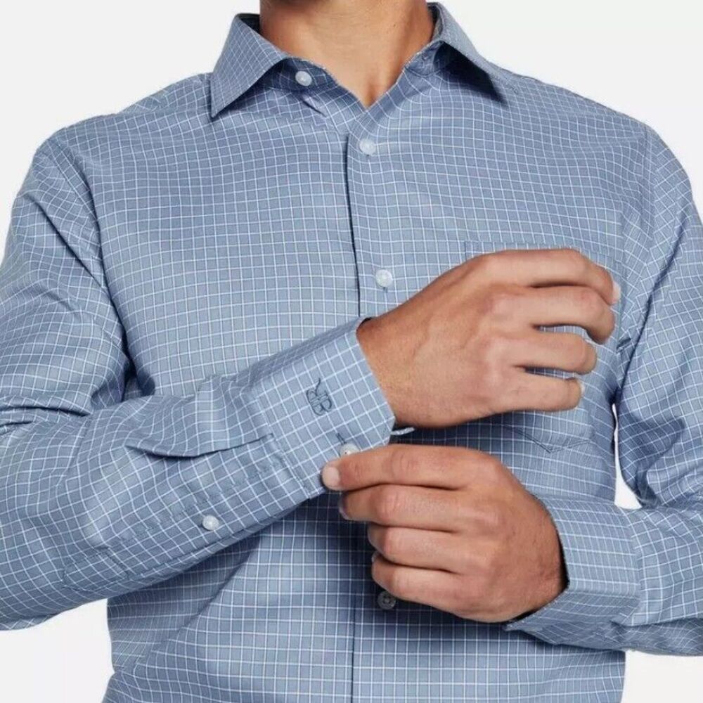 Banana Republic Blue Checkered Dress Shirt